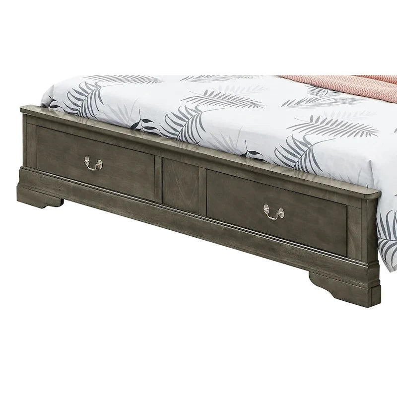 Letto a slitta Queen con contenitore – Rivestito, 5 colori, per 1-2 persone