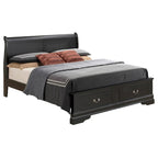 Letto a slitta Queen con contenitore – Rivestito, 5 colori, per 1-2 persone