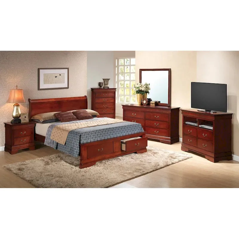 Letto a slitta Queen con contenitore – Rivestito, 5 colori, per 1-2 persone