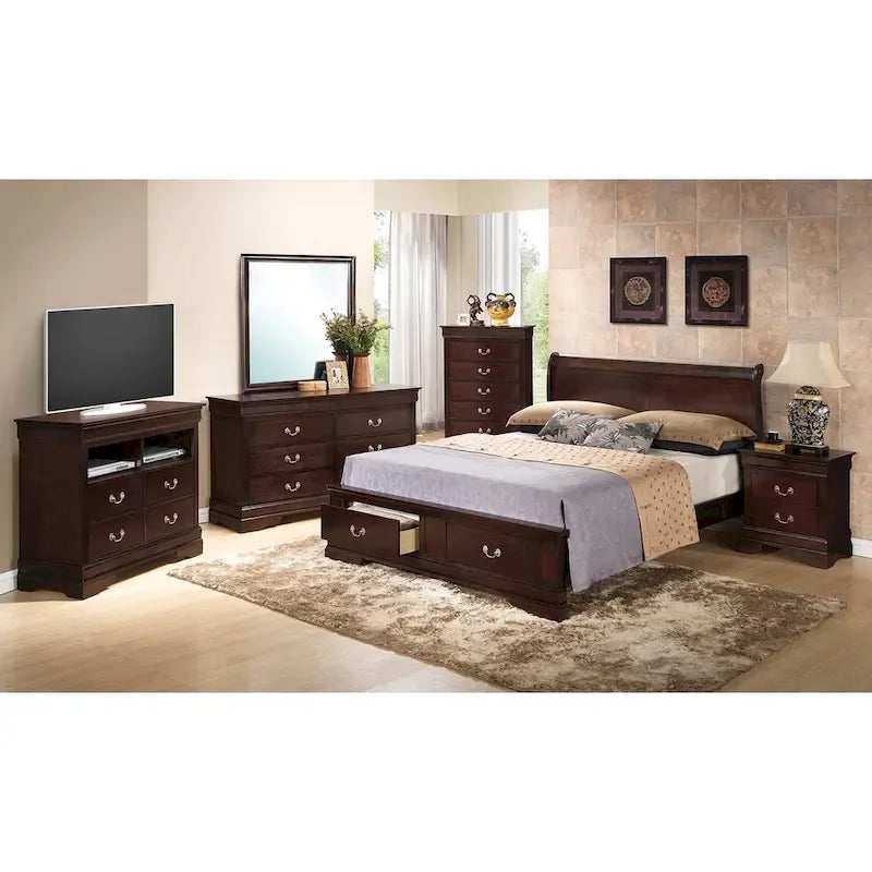 Letto a slitta Queen con contenitore – Rivestito, 5 colori, per 1-2 persone