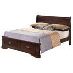 Letto a slitta Queen con contenitore – Rivestito, 5 colori, per 1-2 persone