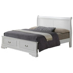 Letto a slitta Queen con contenitore – Rivestito, 5 colori, per 1-2 persone