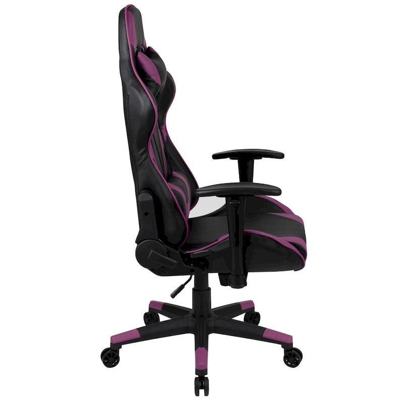 Sedia da gioco in stile racing, reclinabile, in similpelle, monoposto