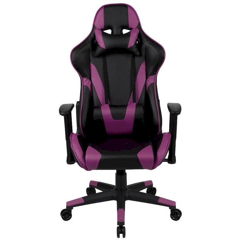 Sedia da gioco in stile racing, reclinabile, in similpelle, monoposto
