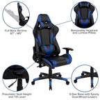 Sedia da gioco in stile racing, reclinabile, in similpelle, monoposto