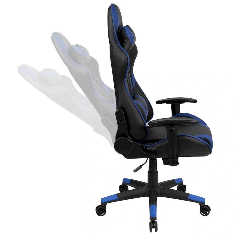 Sedia da gioco in stile racing, reclinabile, in similpelle, monoposto