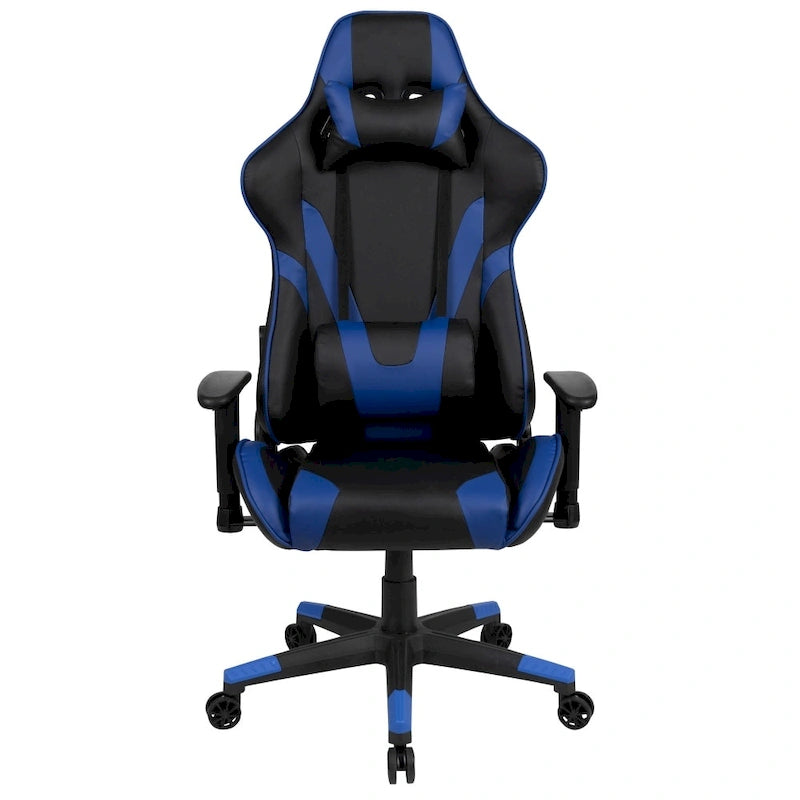 Sedia da gioco in stile racing, reclinabile, in similpelle, monoposto