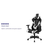 Sedia da gioco in stile racing, reclinabile, in similpelle, monoposto