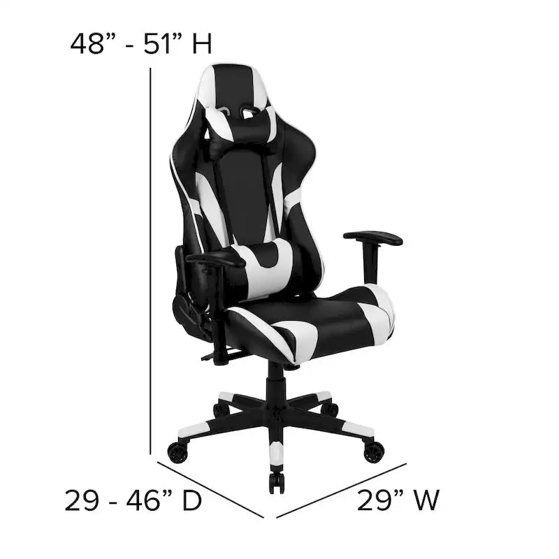 Sedia da gioco in stile racing, reclinabile, in similpelle, monoposto