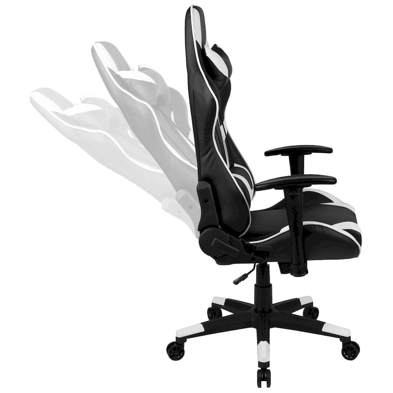 Sedia da gioco in stile racing, reclinabile, in similpelle, monoposto