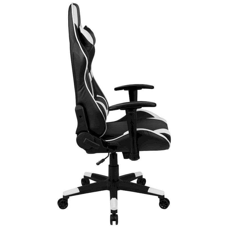 Sedia da gioco in stile racing, reclinabile, in similpelle, monoposto