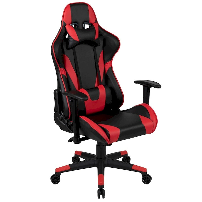 Sedia da gioco in stile racing, reclinabile, in similpelle, monoposto
