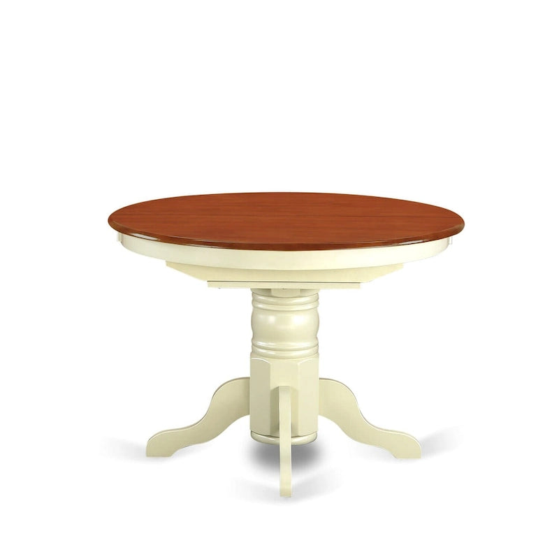 Tavolo da pranzo ovale con piedistallo a farfalla, nero/espresso/bianco panna e ciliegio, 4-6 posti
