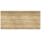 Tavolino da Caffè in Legno Massello e Metallo, Effetto Invecchiato / Naturale, 2 Posti — 122cm L × 56cm P × 46cm H