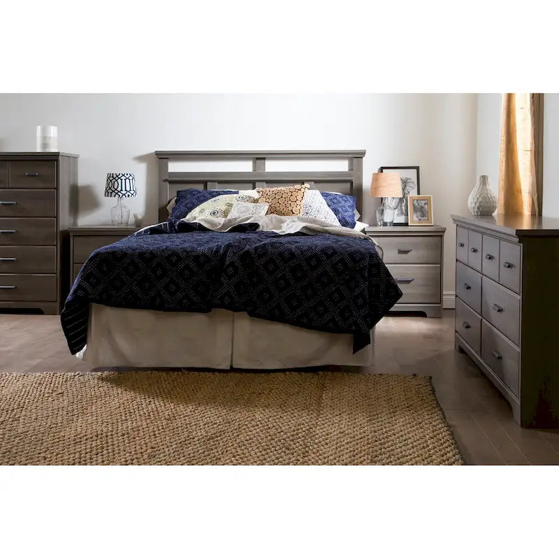 Comodino 2 cassetti stile cottage – multicolore, laminato, 1 persona