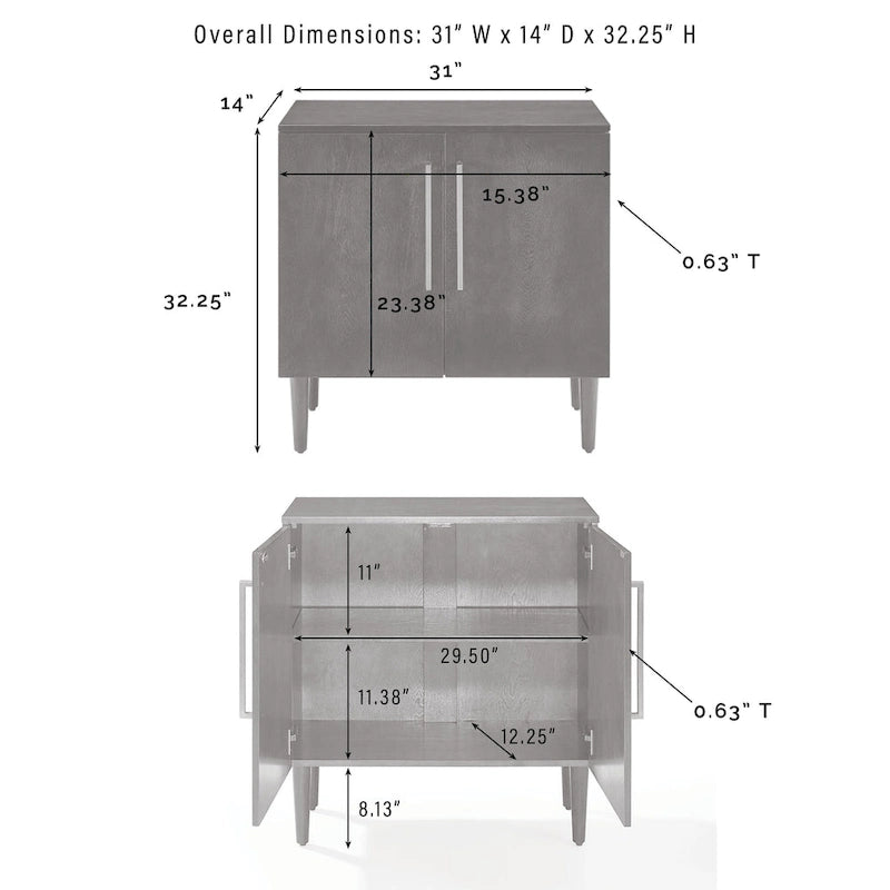 Credenza consolle in mogano di metà secolo con ante – 1 persona