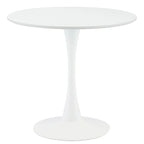Tavolo da pranzo rotondo bianco/nero, base a tulipano, 2-4 posti