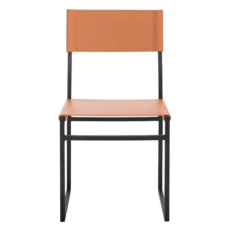 Sedie da Pranzo, Set da 2 – Seduta in Similpelle, Base in Metallo Nero, Stile Moderno