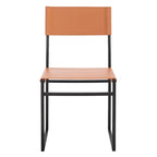 Sedie da Pranzo, Set da 2 – Seduta in Similpelle, Base in Metallo Nero, Stile Moderno
