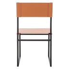 Sedie da Pranzo, Set da 2 – Seduta in Similpelle, Base in Metallo Nero, Stile Moderno