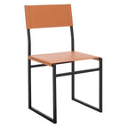 Sedie da Pranzo, Set da 2 – Seduta in Similpelle, Base in Metallo Nero, Stile Moderno