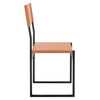 Sedie da Pranzo, Set da 2 – Seduta in Similpelle, Base in Metallo Nero, Stile Moderno