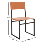 Sedie da Pranzo, Set da 2 – Seduta in Similpelle, Base in Metallo Nero, Stile Moderno