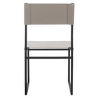 Sedie da Pranzo, Set da 2 – Seduta in Similpelle, Base in Metallo Nero, Stile Moderno
