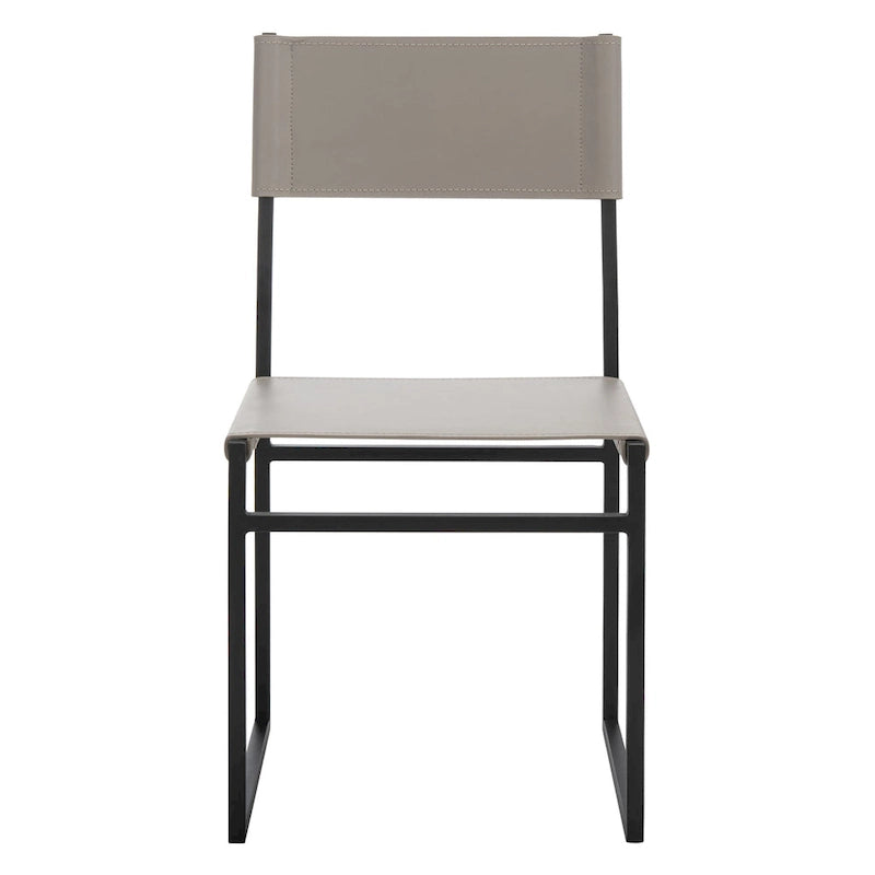 Sedie da Pranzo, Set da 2 – Seduta in Similpelle, Base in Metallo Nero, Stile Moderno