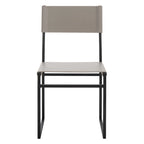 Sedie da Pranzo, Set da 2 – Seduta in Similpelle, Base in Metallo Nero, Stile Moderno