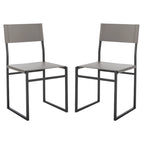 Sedie da Pranzo, Set da 2 – Seduta in Similpelle, Base in Metallo Nero, Stile Moderno