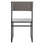 Sedie da Pranzo, Set da 2 – Seduta in Similpelle, Base in Metallo Nero, Stile Moderno
