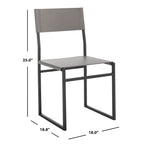 Sedie da Pranzo, Set da 2 – Seduta in Similpelle, Base in Metallo Nero, Stile Moderno