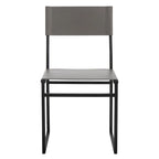 Sedie da Pranzo, Set da 2 – Seduta in Similpelle, Base in Metallo Nero, Stile Moderno