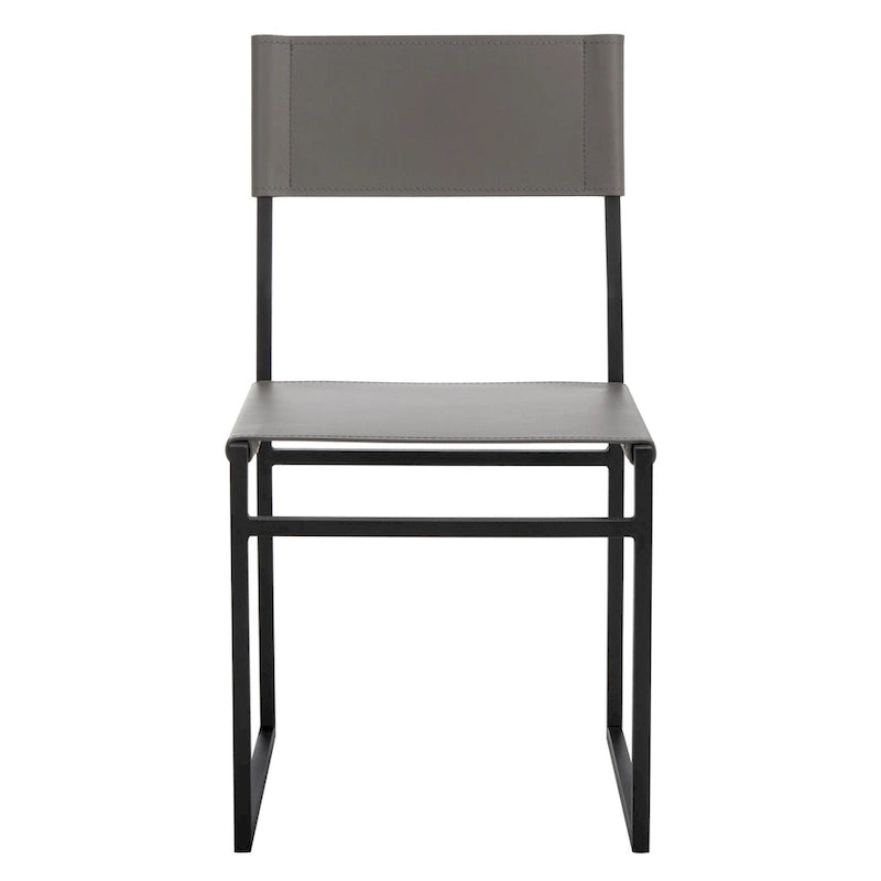 Sedie da Pranzo, Set da 2 – Seduta in Similpelle, Base in Metallo Nero, Stile Moderno