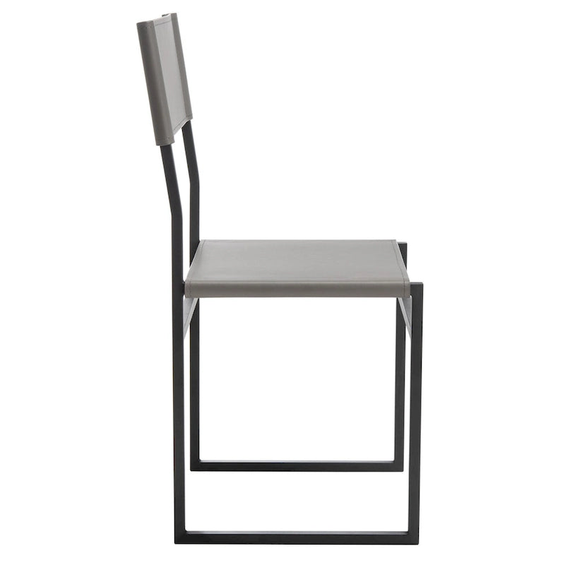 Sedie da Pranzo, Set da 2 – Seduta in Similpelle, Base in Metallo Nero, Stile Moderno
