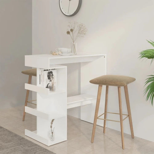 vidaXL Bar Table with Storage Rack 39.4 x19.7 x40  Engineered Wood - 39.4  x 19.7  x 40 