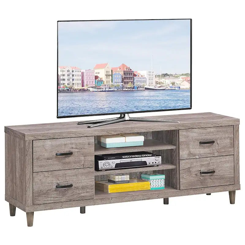 Costway TV Stand Entertainment Center Hold up to 65  TV with Storage - See Details