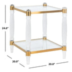 SAFAVIEH Couture Lirie Acrylic Accent Table - 20  W x 20  L x 24  H - 20Wx20Dx24H