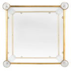 Tavolino d'appoggio con gambe in acrilico e piano in vetro, Ottone/Argento – 50,8 cm L x 50,8 cm P x 61 cm H