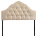 Testiera in tessuto trapuntato beige/bianco sporco/grigio – King, 1 posto