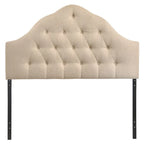 Testiera in tessuto trapuntato beige/bianco sporco/grigio – King, 1 posto