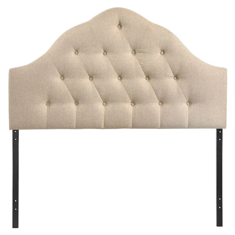 Testiera in tessuto trapuntato beige/bianco sporco/grigio – King, 1 posto