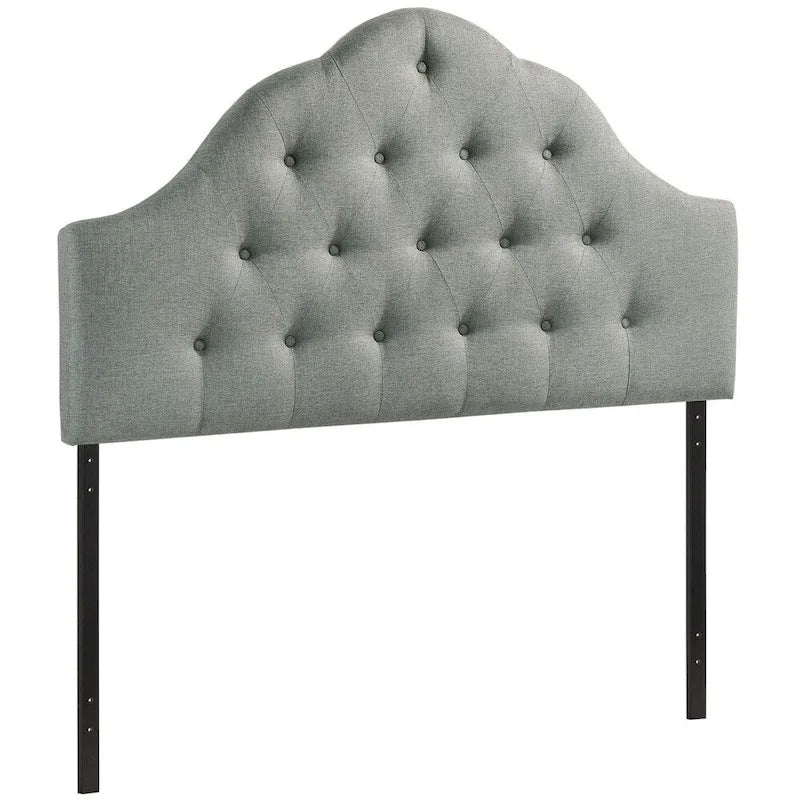Testiera in tessuto trapuntato beige/bianco sporco/grigio – King, 1 posto