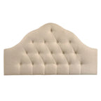 Testiera in tessuto trapuntato beige/bianco sporco/grigio – King, 1 posto