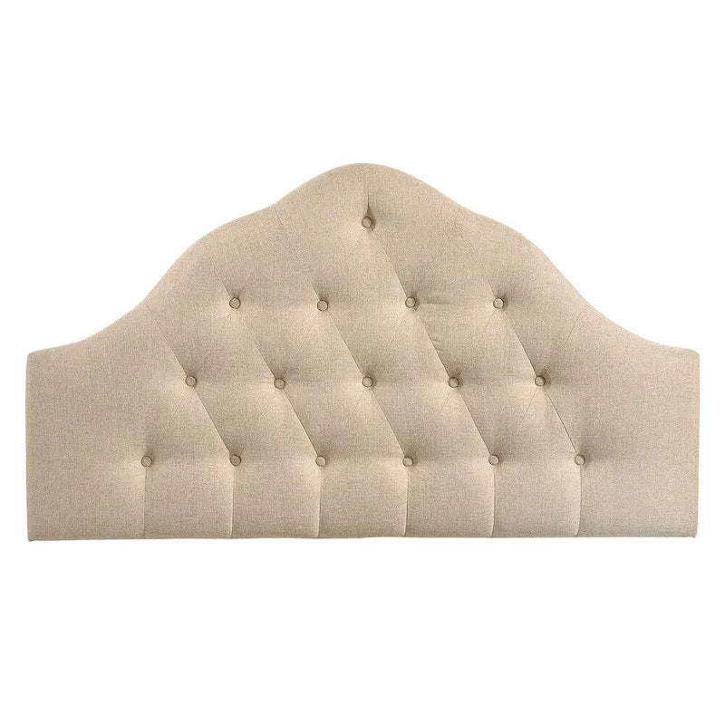 Testiera in tessuto trapuntato beige/bianco sporco/grigio – King, 1 posto