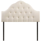 Testiera in tessuto trapuntato beige/bianco sporco/grigio – King, 1 posto