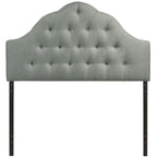 Testiera in tessuto trapuntato beige/bianco sporco/grigio – King, 1 posto