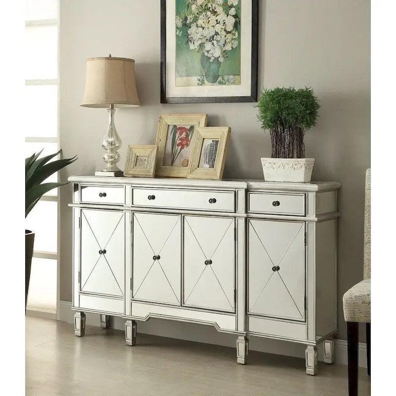Mobile consolle specchiato oro 60" – 3 ante