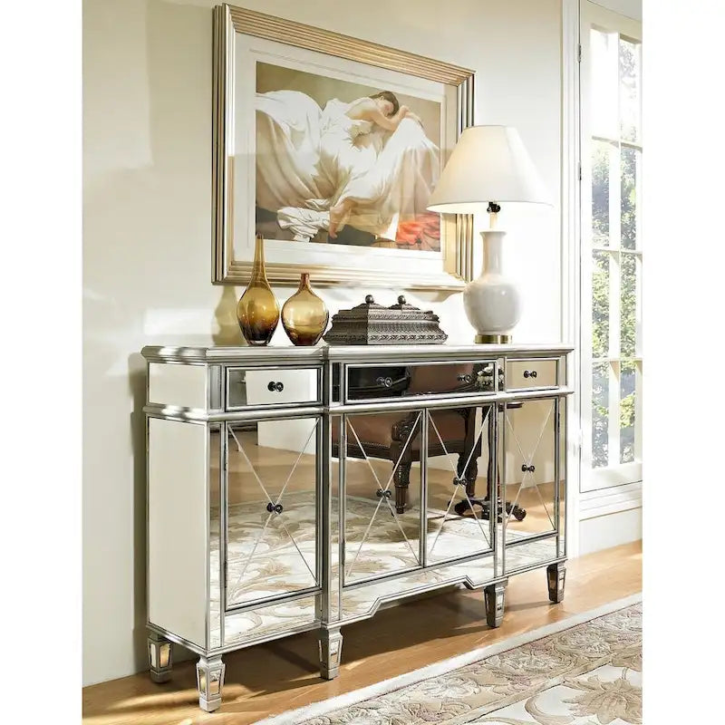 Mobile consolle specchiato oro 60" – 3 ante